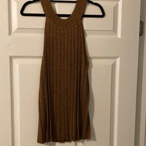 INC- International Concepts Sleeveless Top in Copper Gold: Size Large